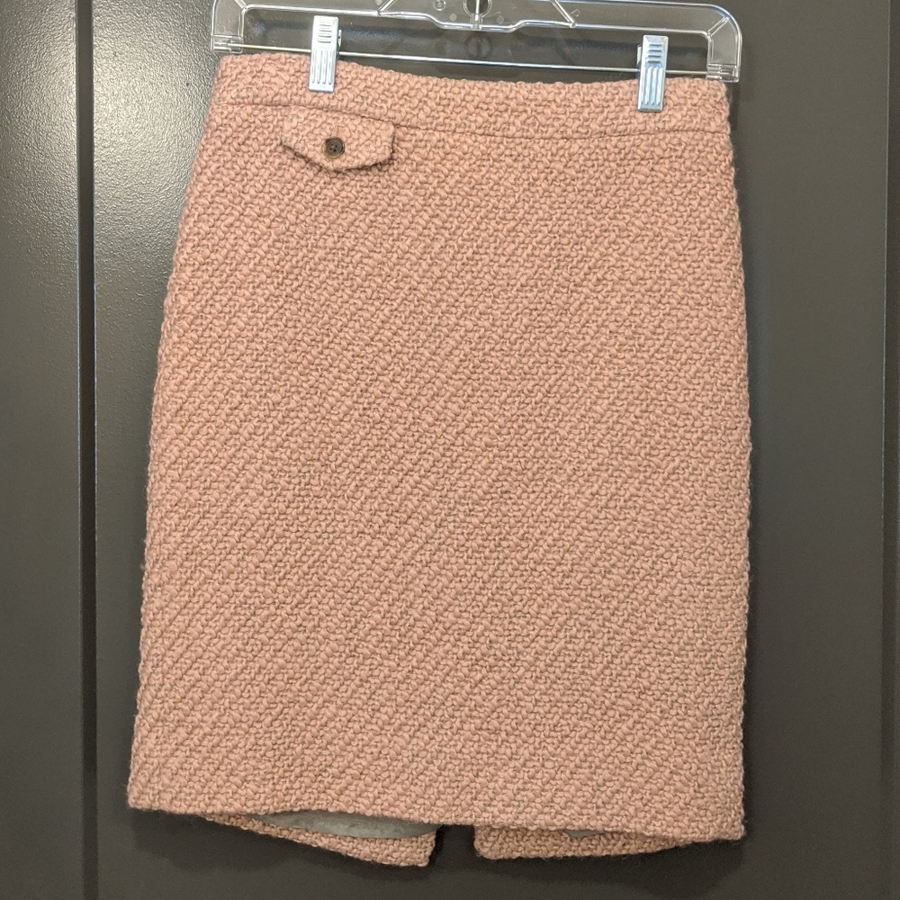Blush Tweed JCrew The Pencil Skirt Size 00